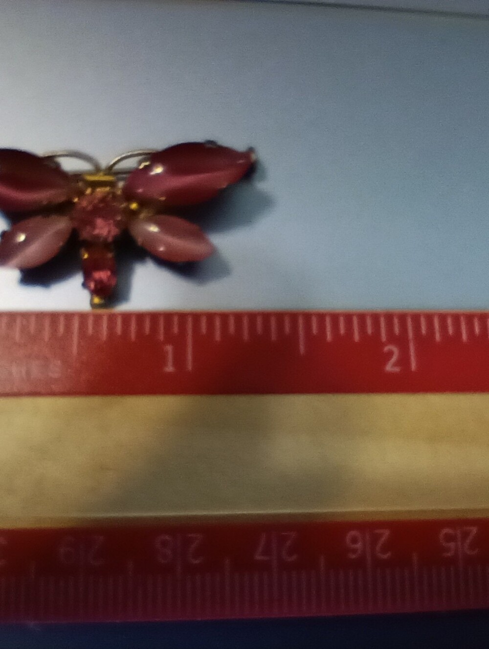 Vintage Butterfly Pin. Pink - Picture 4 of 4